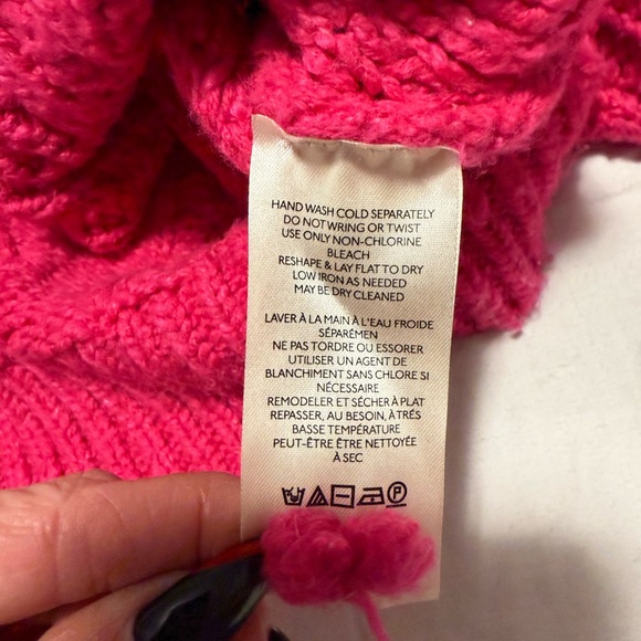 Pilcro from Anthropologie pink cable sweater. Size M. NWOT! - Picture 14 of 14